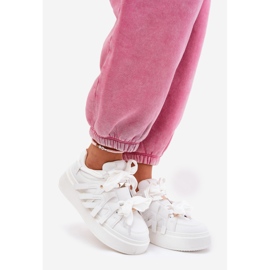 Eco Leather Sneakers på den vita plattformen 1