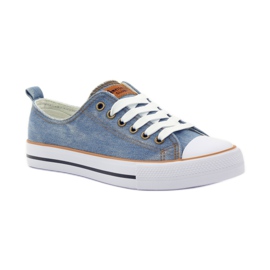 American Club Amerikanska jeans sneakers blå brun 2