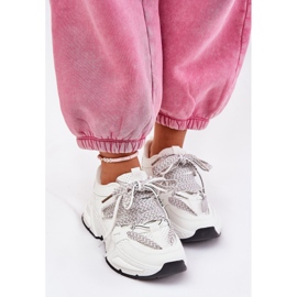 Sneakers kvinnors sportskor med dubbel snörning vit 5