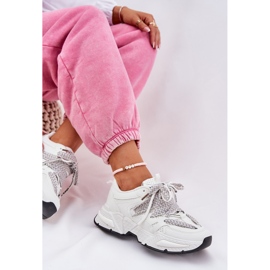 Sneakers kvinnors sportskor med dubbel snörning vit 8