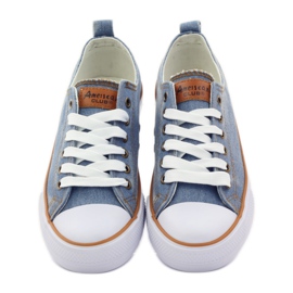 American Club Amerikanska jeans sneakers blå brun 5