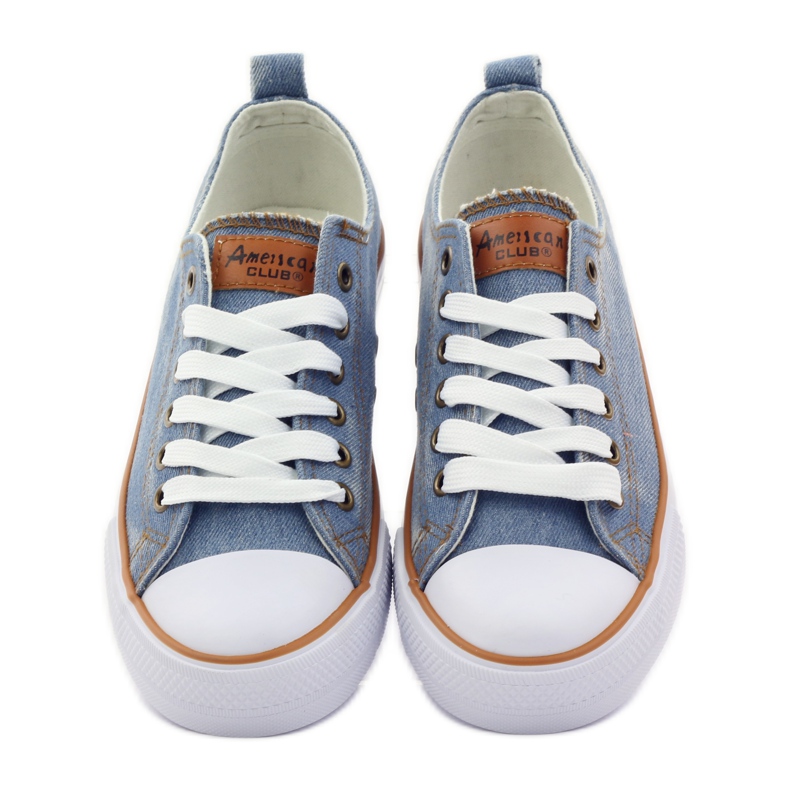 American Club Amerikanska jeans sneakers blå brun 5