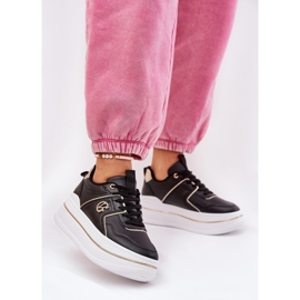 Kvinnors sportskor på plattformen svart 2