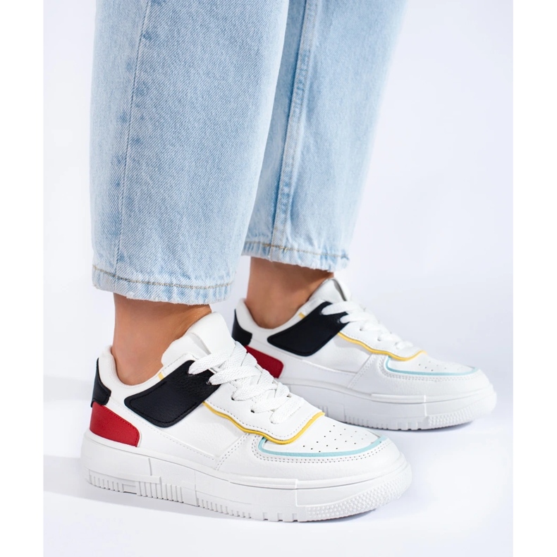 Sneakers på plattformen vit 2