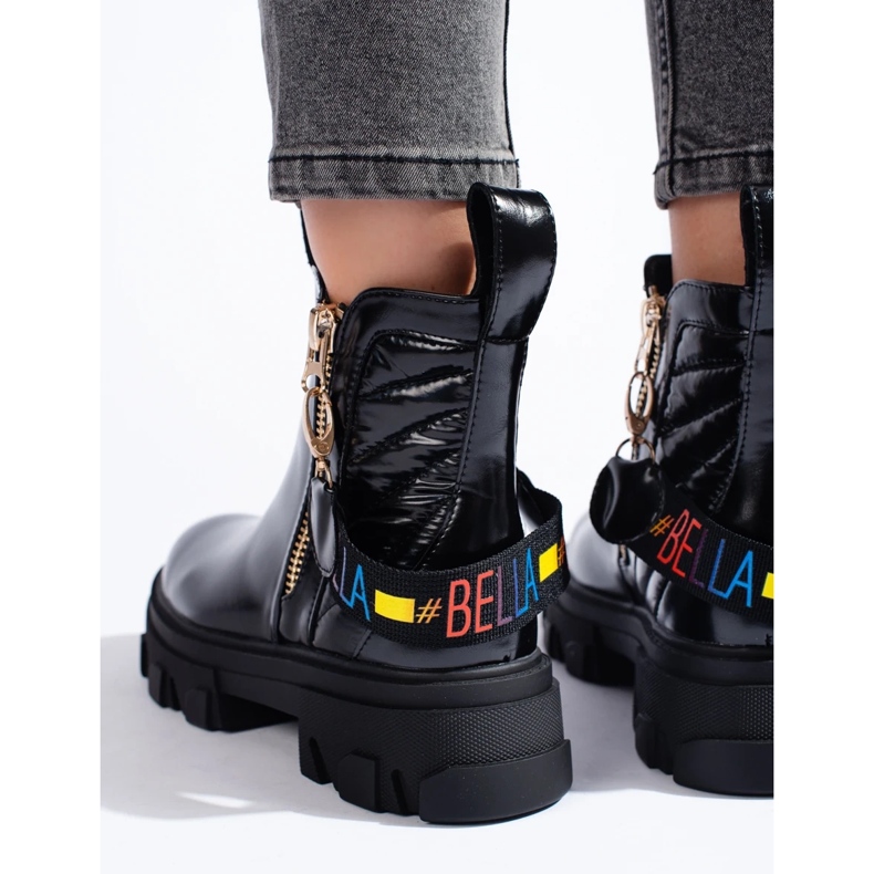 Plattformade ankelstövlar för kvinnor svart 2