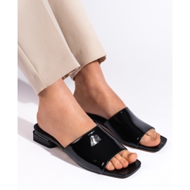 Goodin Klassiska svarta högklackade mulor för kvinnor 2