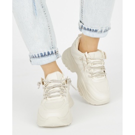 Beige sneakers för kvinnor 1