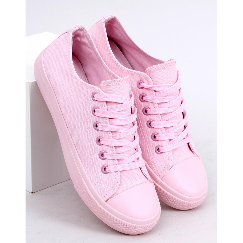 Rosa monocolour sneakers för kvinnor rosa 1
