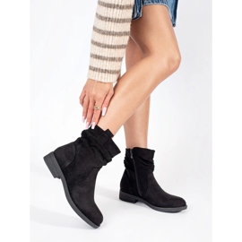 Cowboystövlar i svart mocka för kvinnor 1