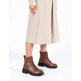 Bruna skinnstövlar med tjock sula från Sergio Leone 2