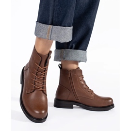 Bruna damstövlar med snörning av läder från Sergio Leone 1