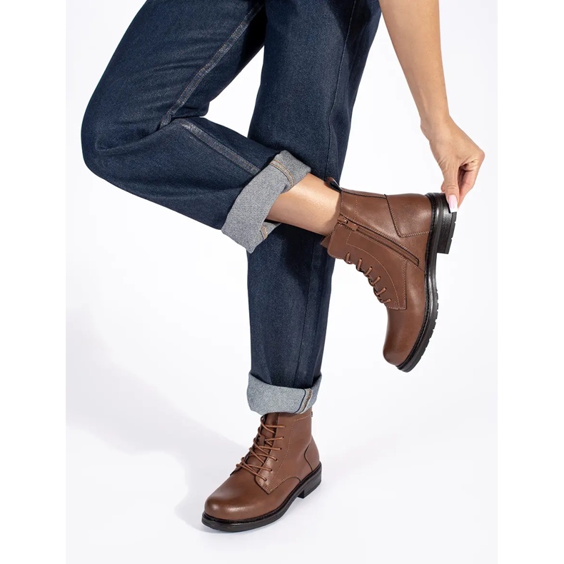 Bruna damstövlar med snörning av läder från Sergio Leone 2