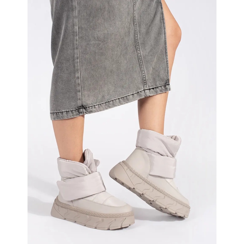 Seastar Grå isolerade snöstövlar för kvinnor med tjock sula 1