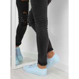 Blå och blå enfärgade damsneakers 2