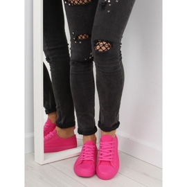 Enfärgade fuchsia fuxia sneakers för kvinnor rosa 2