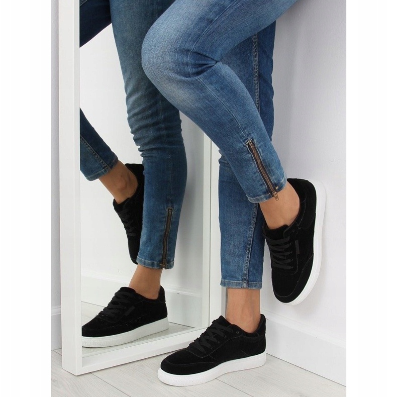 Svarta mocka damsneakers NB172 Svart vit 1