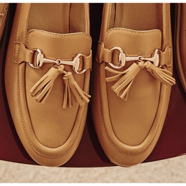 Marco Shoes Loafers i läder med fransar 2199P-003-1 brun 1