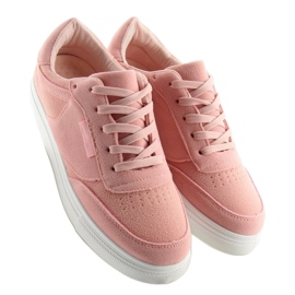 Rosa mocka damsneakers NB172 Rosa vit 2