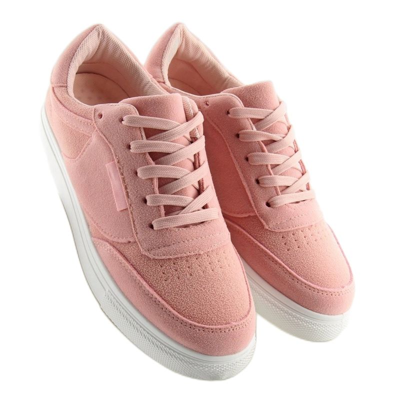 Rosa mocka damsneakers NB172 Rosa vit 2