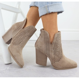 S.Barski Kvinnors mocka stövlar på OpenWork Post S. Barski HY51-060 beige 1