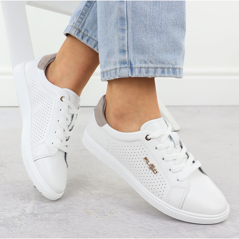 White Filippo DP6738 lädersportskor vit 1