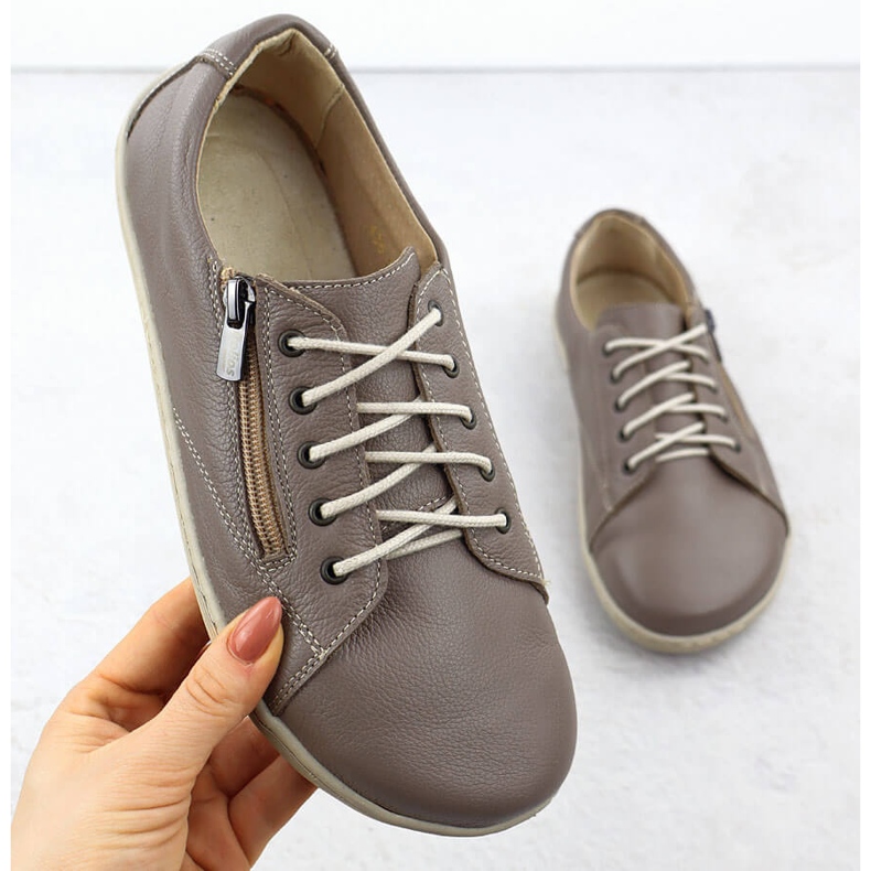 Kvinnors läderskor Barefoot Khaki Helios 436 grön 1