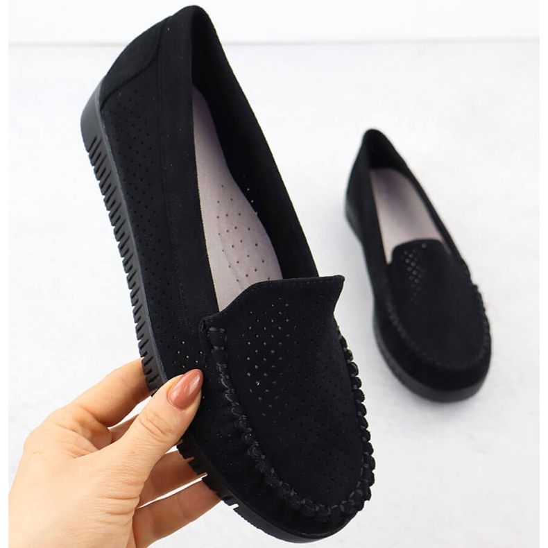 Moccasins Openwork vävstolar Black Potocki 25-11316 svart 1