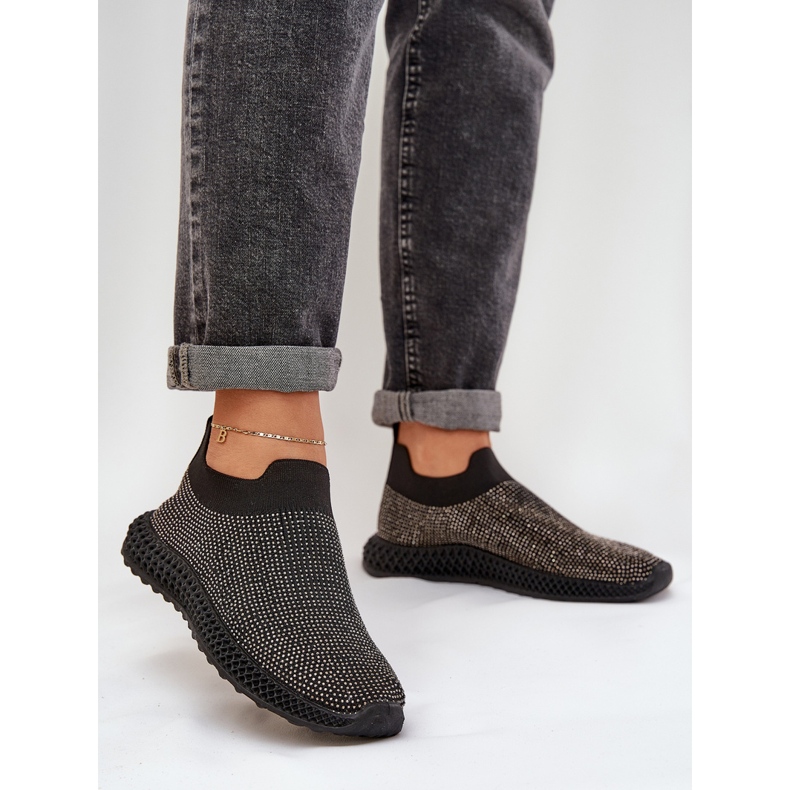 S.Barski Slocked Women's Sports Shoes With TW121 Decoration Black svart 2