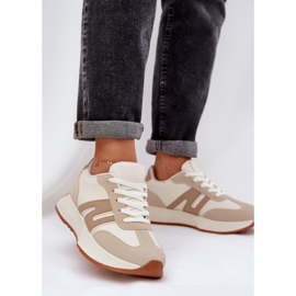 Sportskor för kvinnor på plattformen, Beige 2