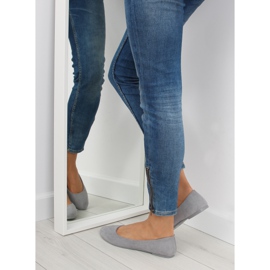 Mjuka grå ballerinor för kvinnor D.GRAY 2