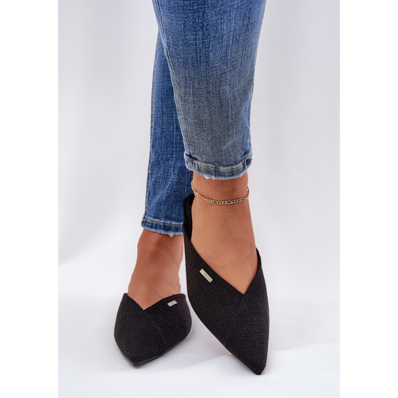 Kvinnors flip flops med spetsiga tår Big Star RR274210 svart 2