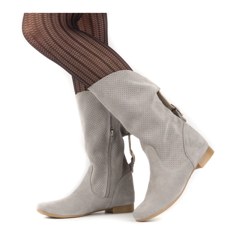 Olivier Openwork Elena stövlar grå 1