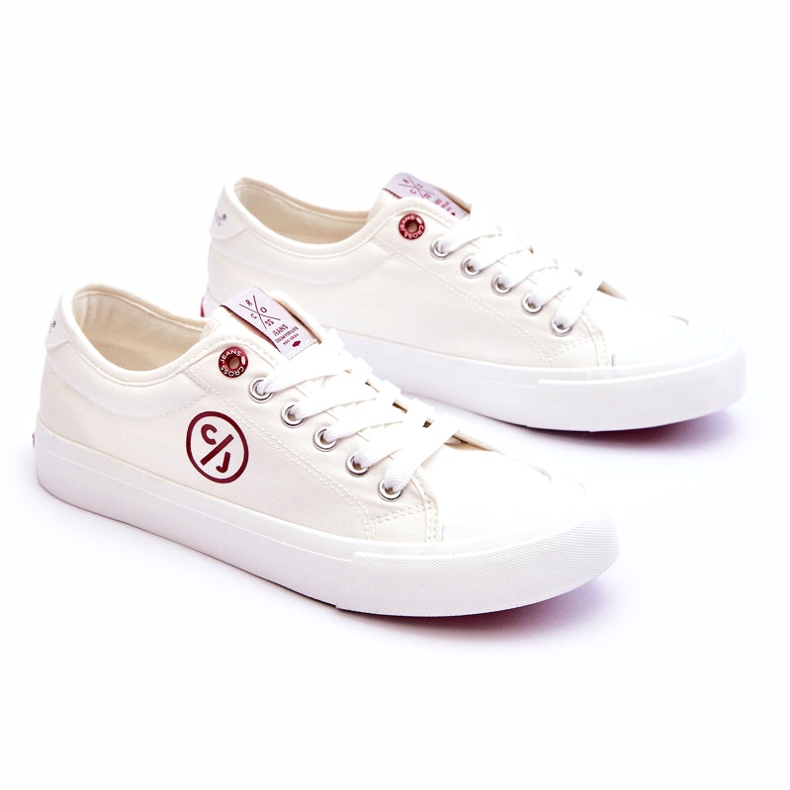 Kvinnors Cross Jeans Tyg Sneakers LL2R4043 Vit 1