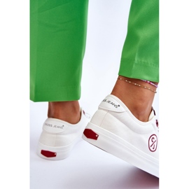 Kvinnors Cross Jeans Tyg Sneakers LL2R4043 Vit 5