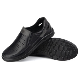 Olivier Herrläder loafers för sommaren 602 svart 3
