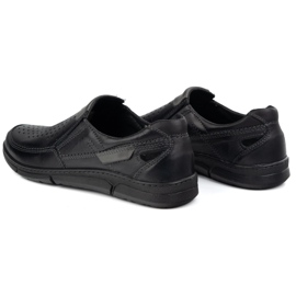 Olivier Herrläder loafers för sommaren 602 svart 4
