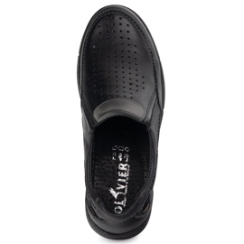 Olivier Herrläder loafers för sommaren 602 svart 5
