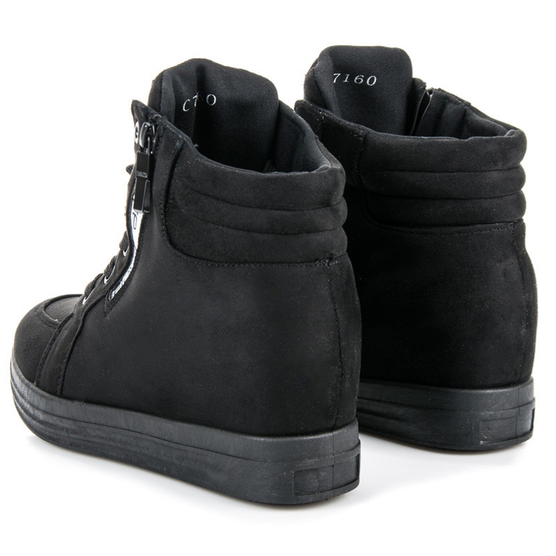 Sneakers i mocka svart 2