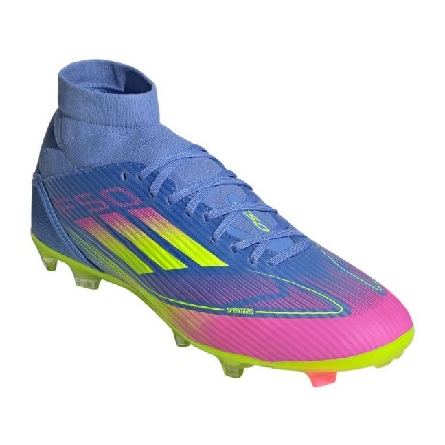 Adidas f50 liga fg/mg mid ji0436 fotbollsskor blå 1