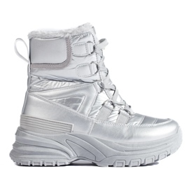 W. Potocki Silversnöboots för kvinnor med päls från Potocki silver- 2