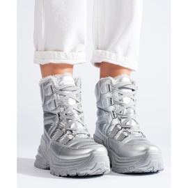 W. Potocki Silversnöboots för kvinnor med päls från Potocki 1