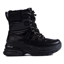 W. Potocki Svarta snöstövlar för kvinnor med päls från Potocki 2