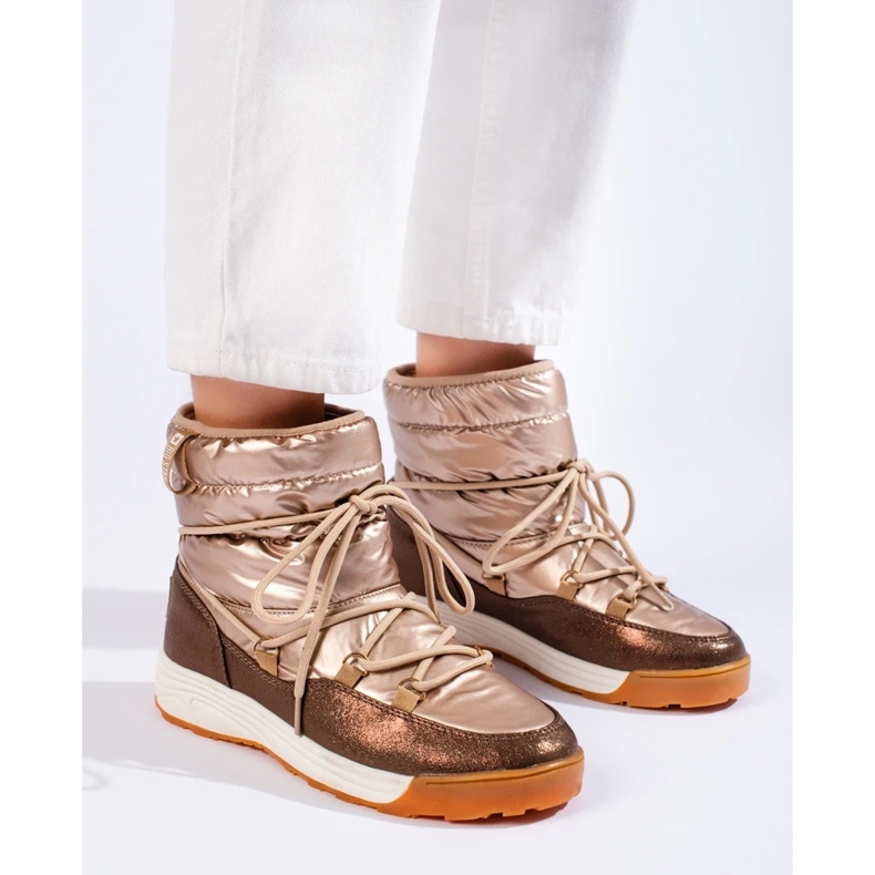 Korta gyllene snöstövlar Big Star KK274276 brun 1