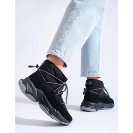 Svarta snöstövlar för kvinnor Big Star KK274274 2