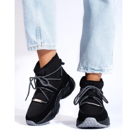 Svarta snöstövlar för kvinnor Big Star KK274274 1