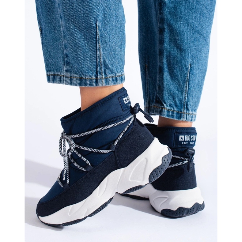 Marinblå snöstövlar för kvinnor Big Star KK274273 1