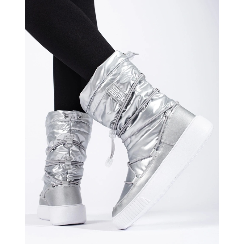 Silverisolerade snöstövlar för kvinnor Big Star KK274195 2