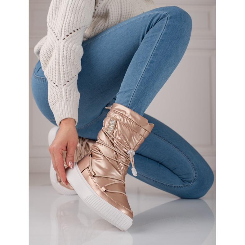 Dam guldisolerade snöstövlar Big Star KK274194 rosa 2