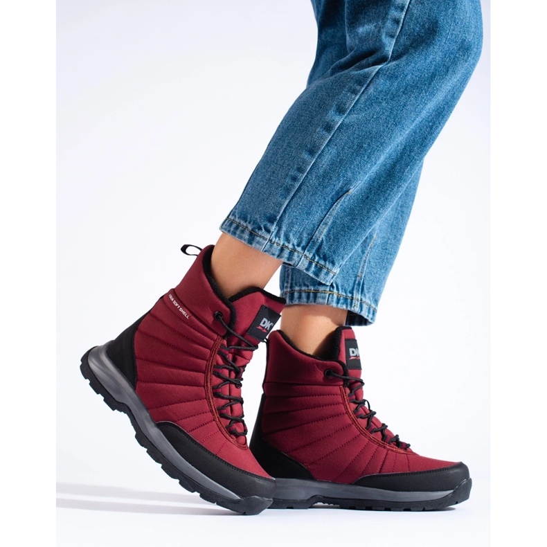 DK vattentäta höga vandringsskor för kvinnor svart 2