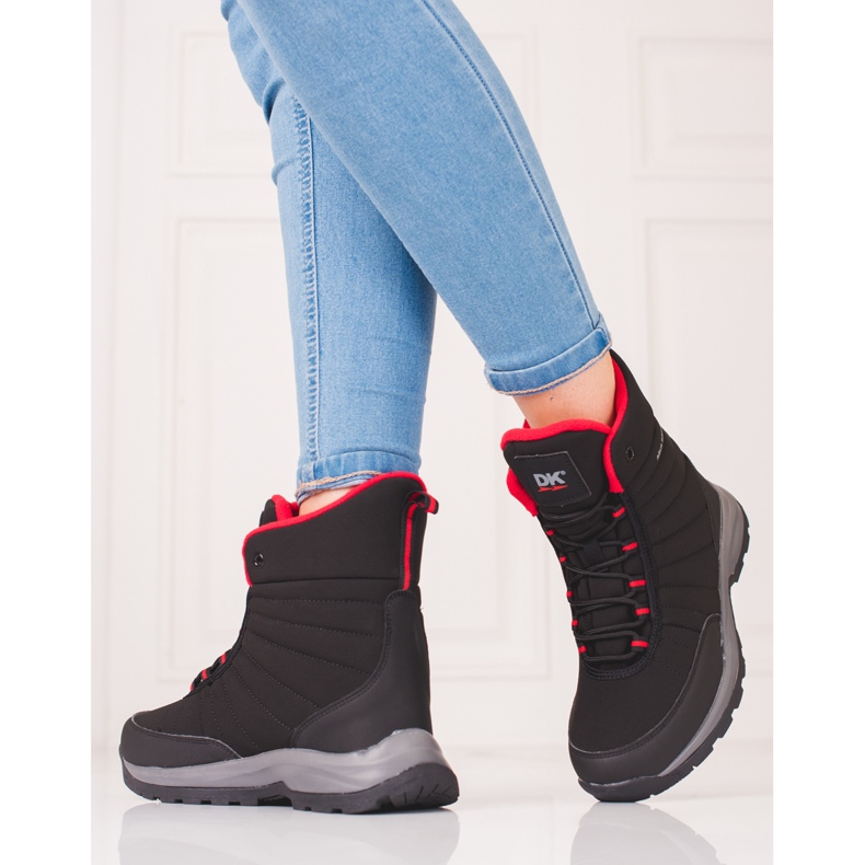 DK vattentäta höga vandringsskor för kvinnor svart 2
